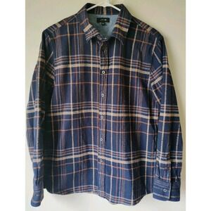 Joe's Jeans Men's  Night Sky Plaid Flannel Button-Down Shirt Size L 100% Cotton